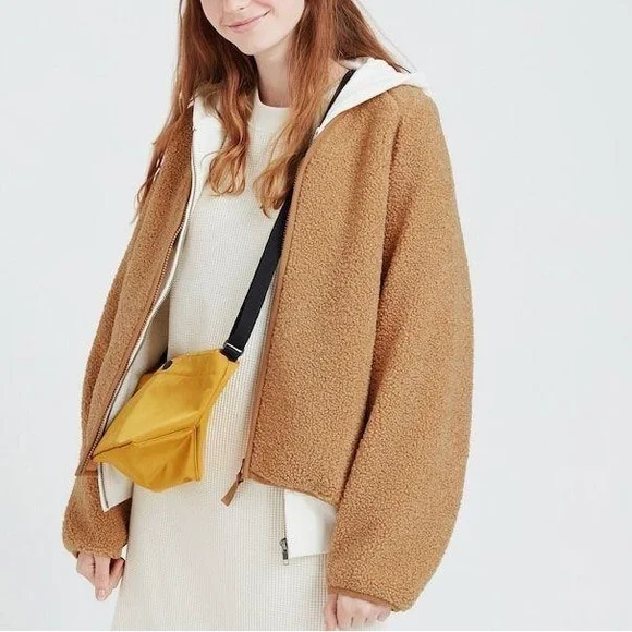 Pile Lined Fleece Uniqlo Collarless Fleece Jacket Pile Lined